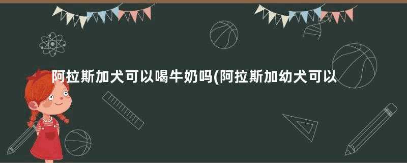 阿拉斯加犬可以喝牛奶吗(阿拉斯加幼犬可以喝牛奶吗)