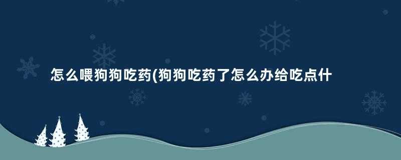 怎么喂狗狗吃药(狗狗吃药了怎么办给吃点什么)