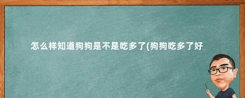 怎么样知道狗狗是不是吃多了(狗狗吃多了好吗)