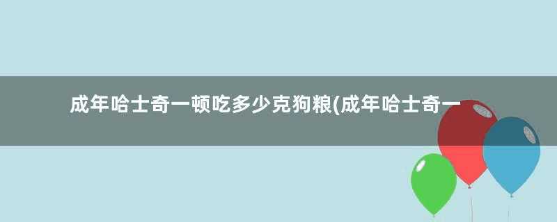 成年哈士奇一顿吃多少克狗粮(成年哈士奇一顿饭吃多少)