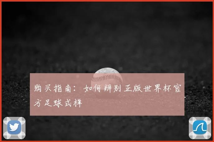 购买指南：如何辨别正版世界杯官方足球式样